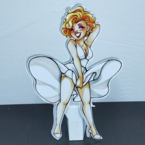 Marilyn Monroe Çizim Ayaklı Maket Pano Dekor - Süs