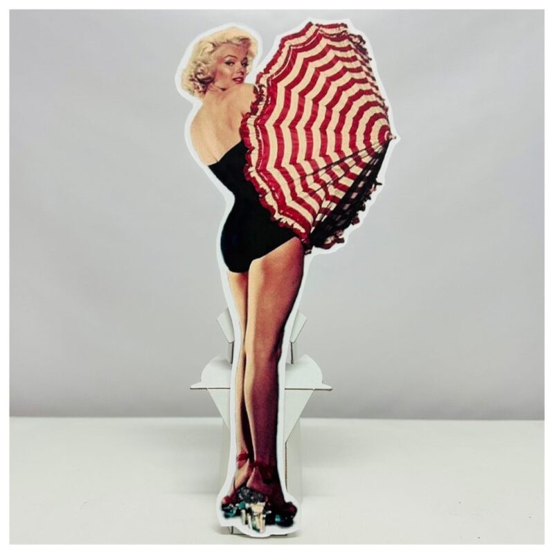 Şemsiyeli Marilyn Monroe Ayaklı Maket Pano Dekor - Süs