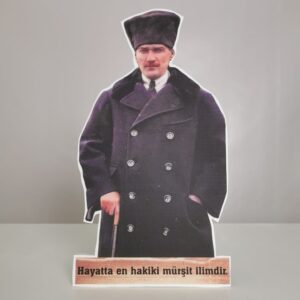 Yazılı Parkalı Atatürk Portre Maket Pano Dekor - Süs