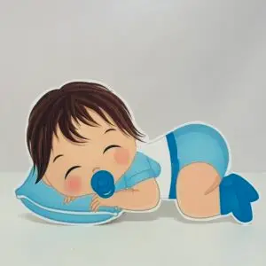 Uyuyan Erkek Bebek Maket Pano Dekor – Süs
