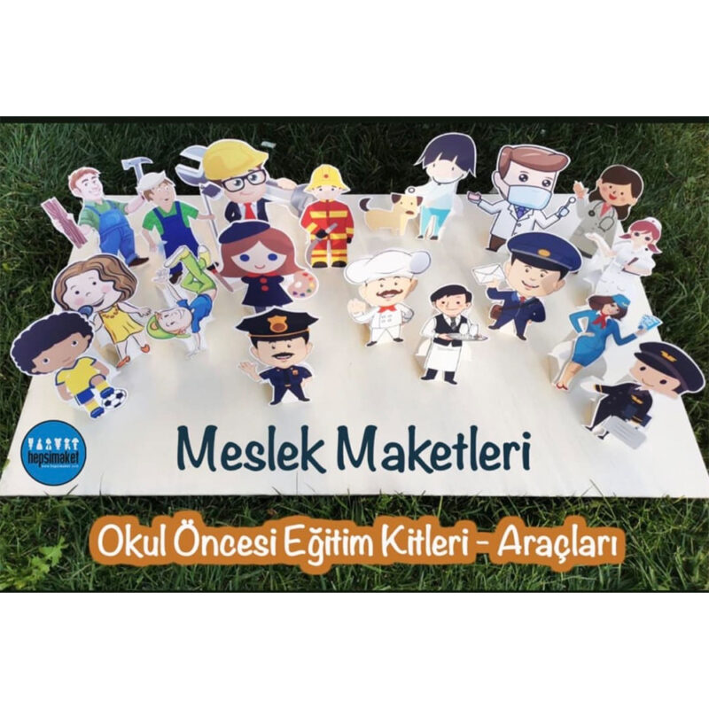 Meslekler Ful Maket Seti Dekor Pano - Süs