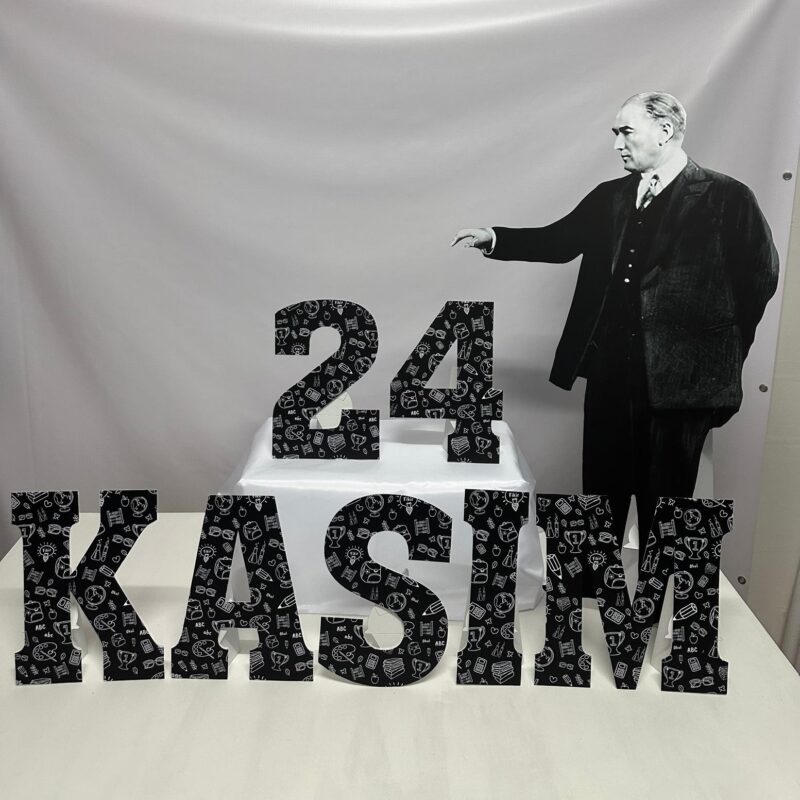 24 Kasım Atatürk Maket Pano Seti - Dekor Süs