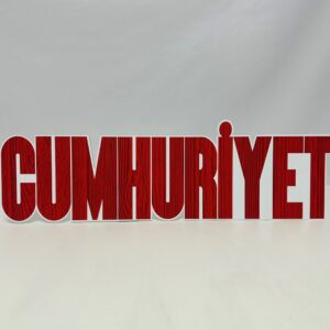 Cumhuriyet Yazısı Maket Pano Dekor - Süs