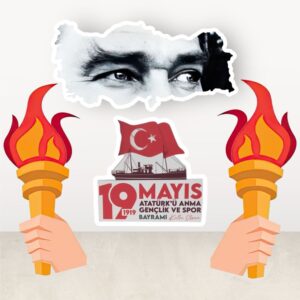 Atatürk 19 Mayıs Meşaleli Maket Seti - Dekor Süs Özellikleri