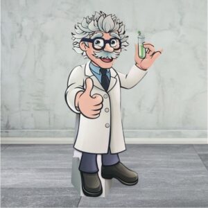 Gözlüklü Einstein Ayaklı Maket Pano Dekor - Süs