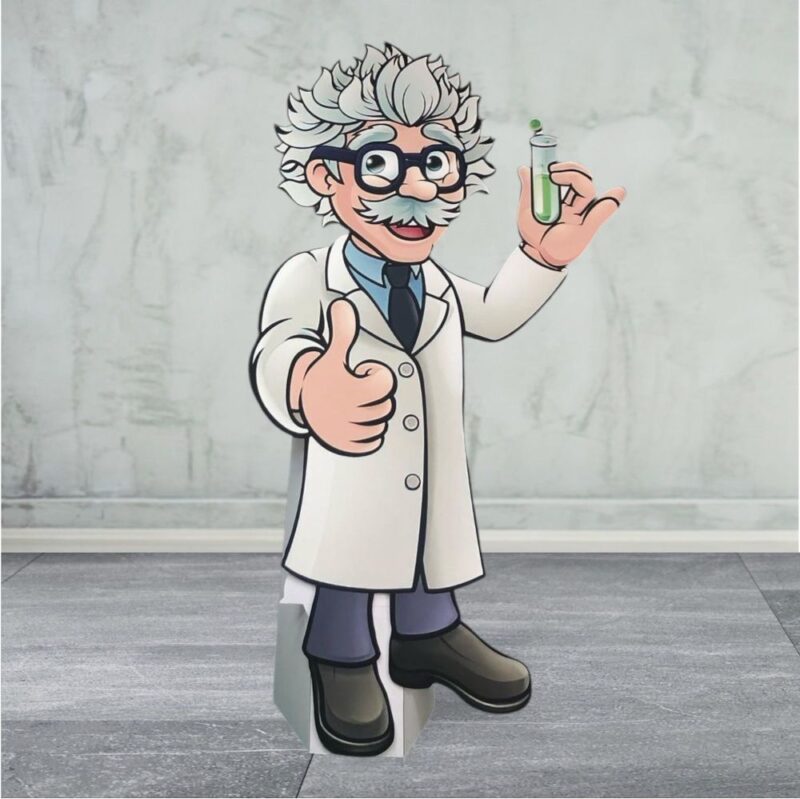Gözlüklü Einstein Ayaklı Maket Pano Dekor - Süs