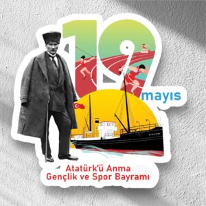 Renkli 19 Mayıs Maket Pano Dekor - Süs