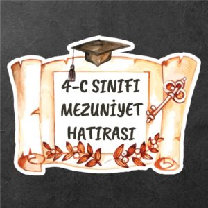 Mezuniyet Hatırası Vintage Maket Pano