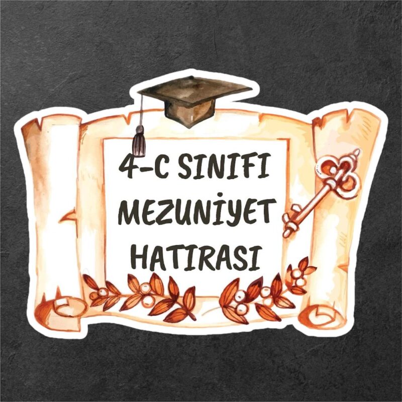 Mezuniyet Hatırası Vintage Maket Pano