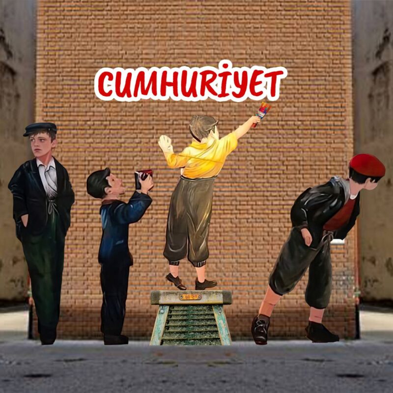 Cumhuriyet Çocukları Pano Maket Seti Örnek Kullanım