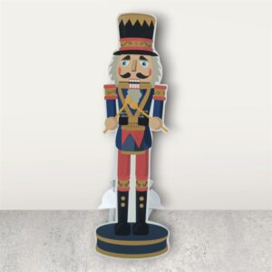 Davul Çalan Kurşun Asker Maketi Pano Dekor Süs - Ayaklı