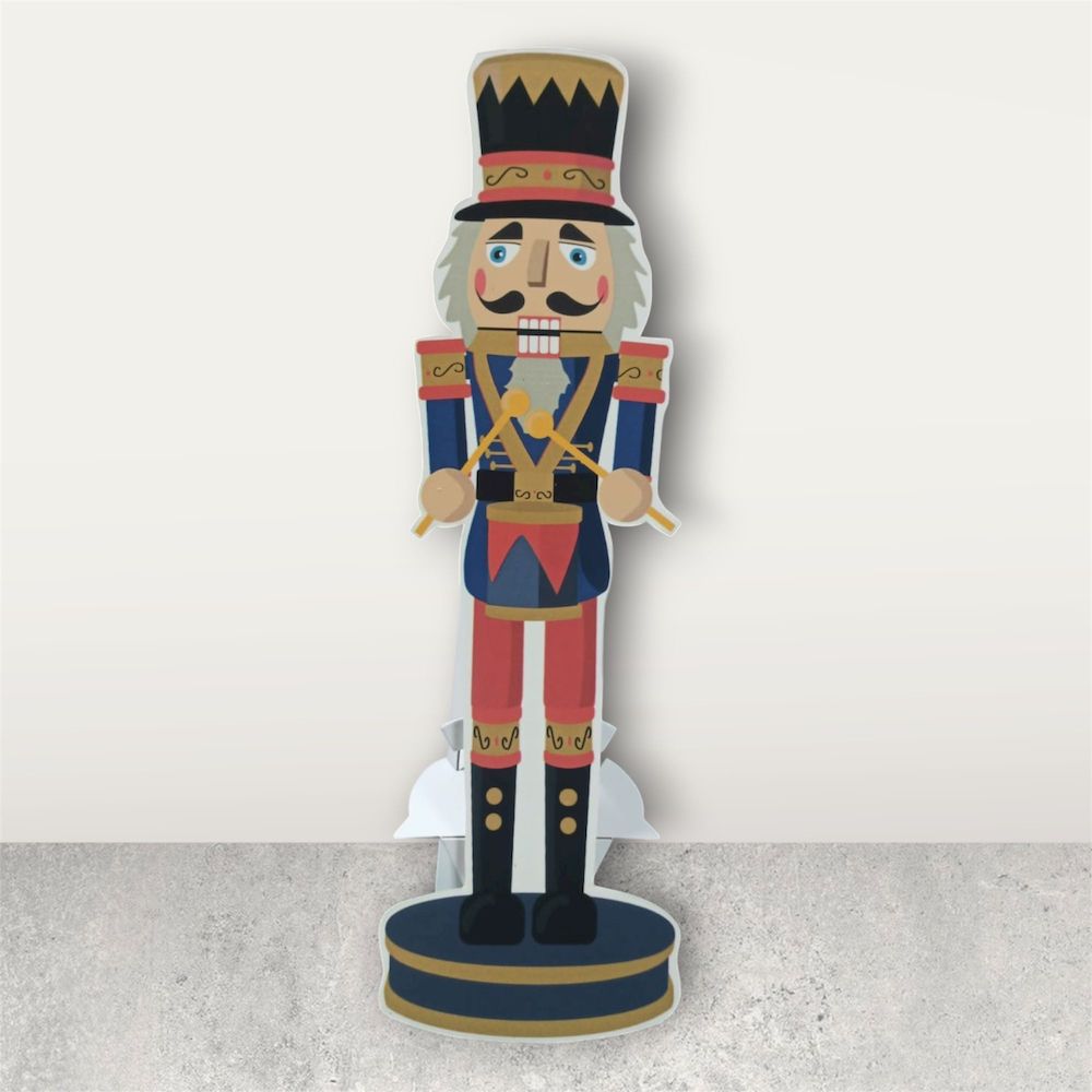 Davul Çalan Kurşun Asker Maketi Pano Dekor Süs - Ayaklı