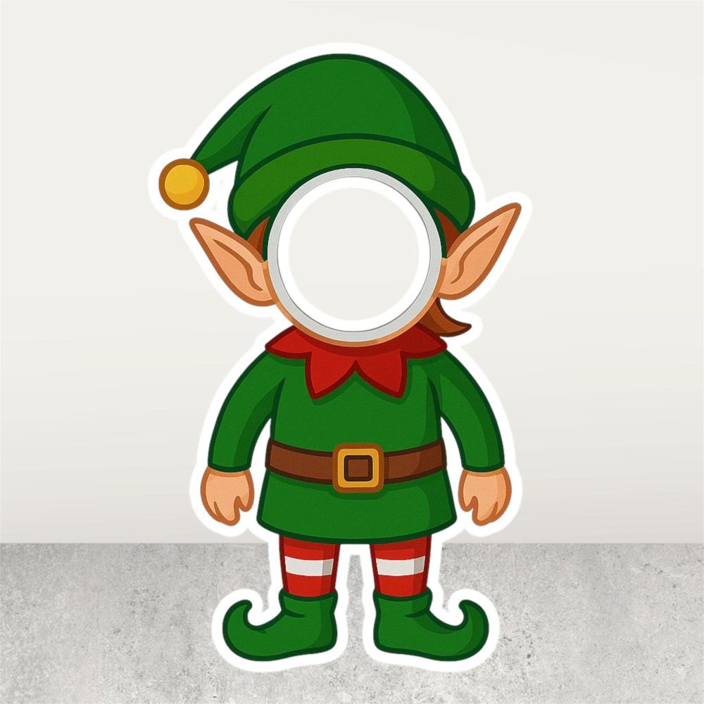 Elf Çocuk Fotoğraf Çektirme Maket Pano