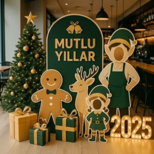 Restoran-Kafe Yılbaşı Fotoğraf Köşesi Maket Pano Seti