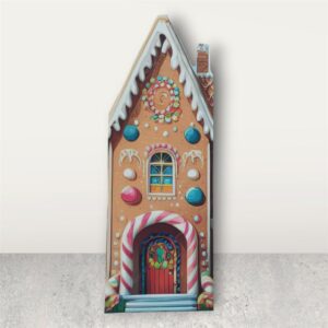 Yılbaşı Şeker Ev Maketi Pano Dekor Süs - Ayaklı
