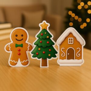 Kurabiye Adam Masaüstü Yılbaşı Dekor Maket Pano Seti