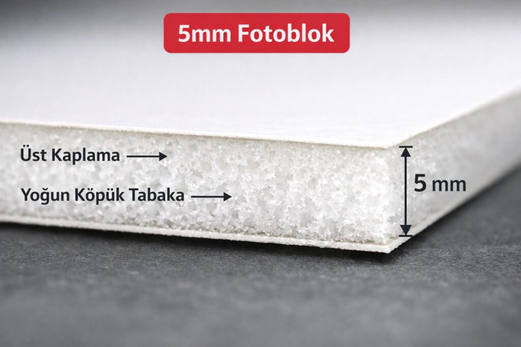 Fotoblok malzemenin iç yapısını gösteren kesit fotoğrafı – 5mm kalınlık
