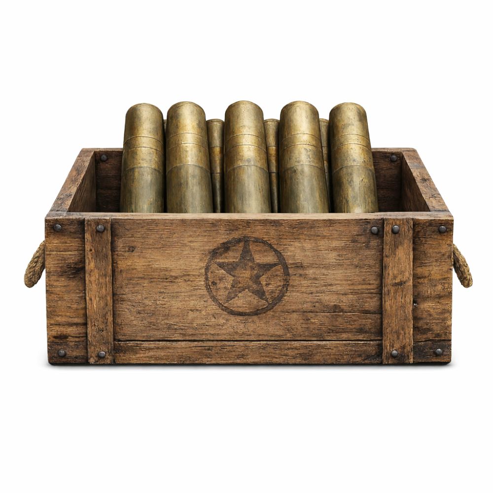 Mermi Dolu Sandık Ayaklı Maket Pano Dekor - Süs